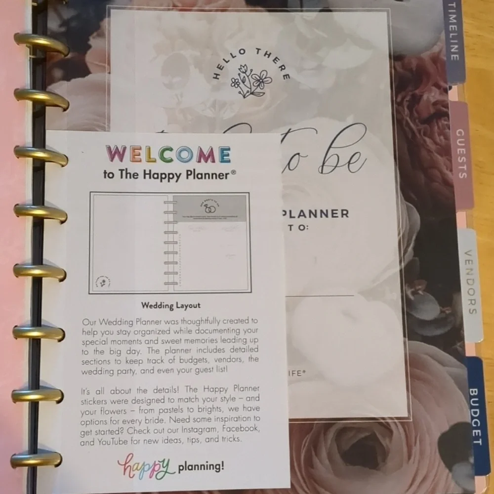 🆕 Happy Planner Undated Wedding Planner and Organizer